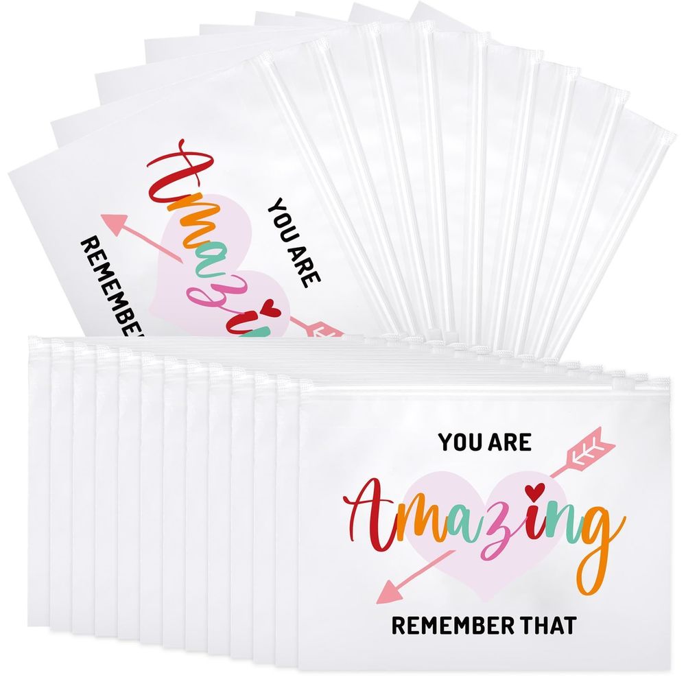 50 Pcs Inspirational Gifts Bulk For Women Cosmetic Bag Eva You Are Braver🥸